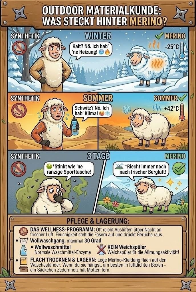Outdoor Materialkunde: Was steckt hinter Merino?