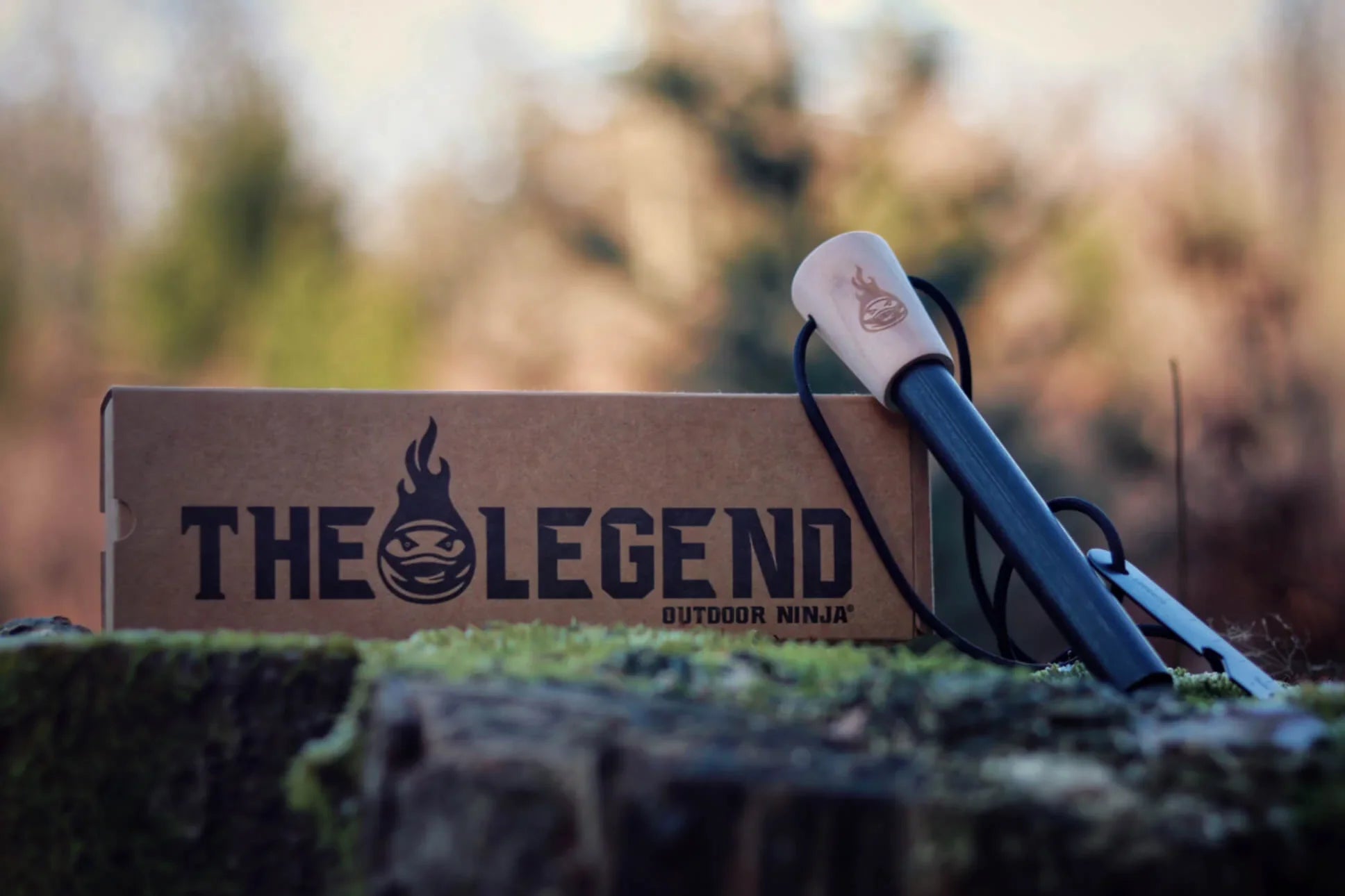Outdoor Ninja XXXL Feuerstahl The LEgend in der Natur mit Karton