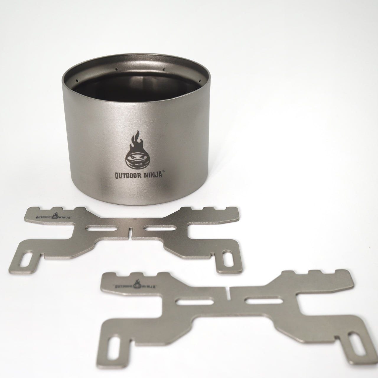Outdoor Ninja The Burner Mini Titan Spiritusbrenner Ultralight 18g + Topfkreuz und Beutel
