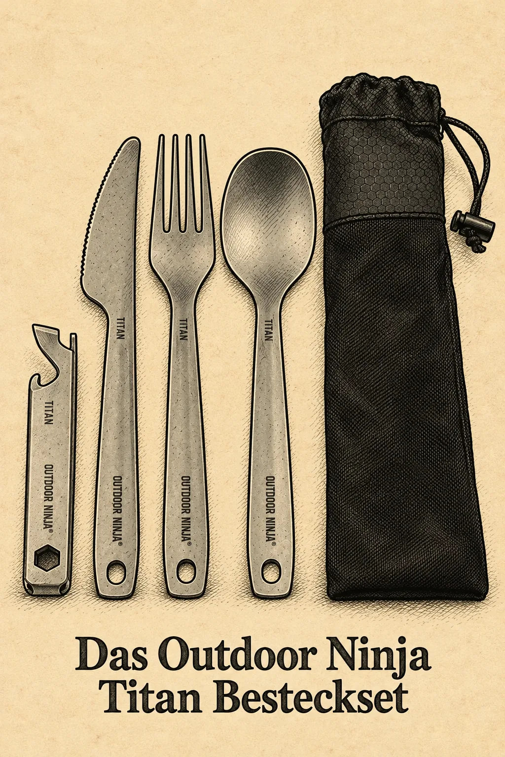 Das Outdoor Ninja Titan Besteckset