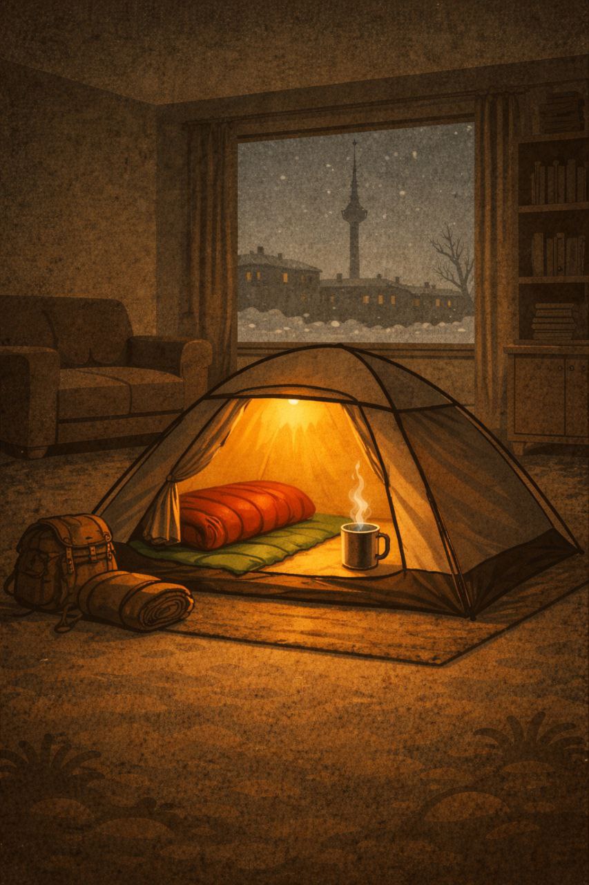 Blackout in Berlin Zelt in Raum Taktik