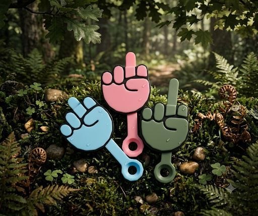Der Mini-Outdoor-Mittelfinger – Witziges 3D-Druck Gadget für deinen Rucksack