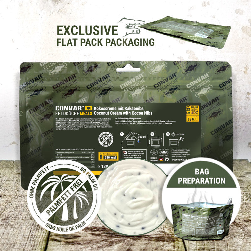 CONVAR™ Feldküche Kokoscreme mit Kakaonibs (130g)